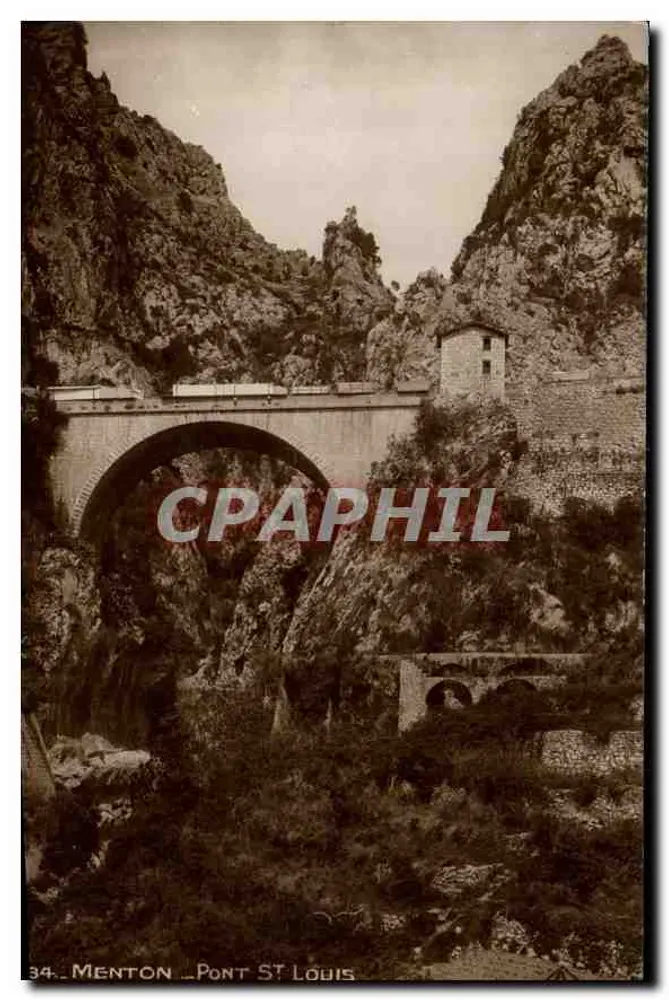 Menton — Ponte Saint Louis — Editor A. P. Strasbourg - Frente