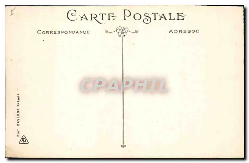 Menton - A Praia - Efeito de Ondas — Editor Baylone Frères, n° 301 - Verso