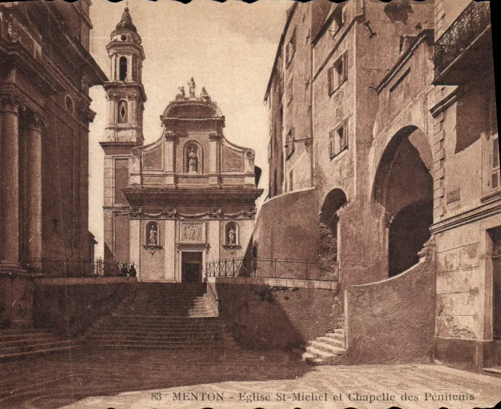 Menton - Kirche Saint-Michel und Kapelle der Bußfertigen - Vorderseite