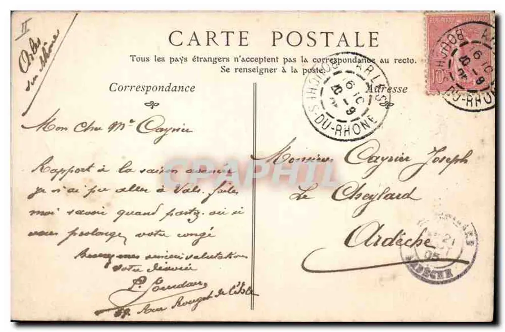Arles — Les Aliscamps — Calfeurol - Verso