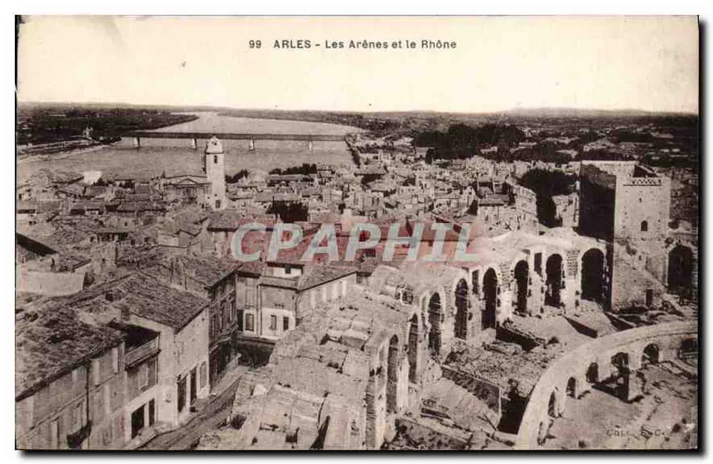 Arles - As Arenas e o Rio Rône — editor Carte & Cie, n° 99 - Frente