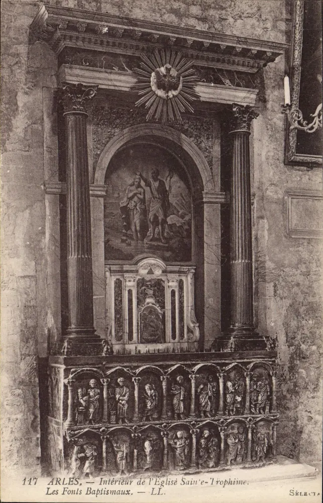 Arles — Innenraum der Kirche Saint-Trophime — Die Taufbecken — SÉLECTA, n° 117 - Vorderseite