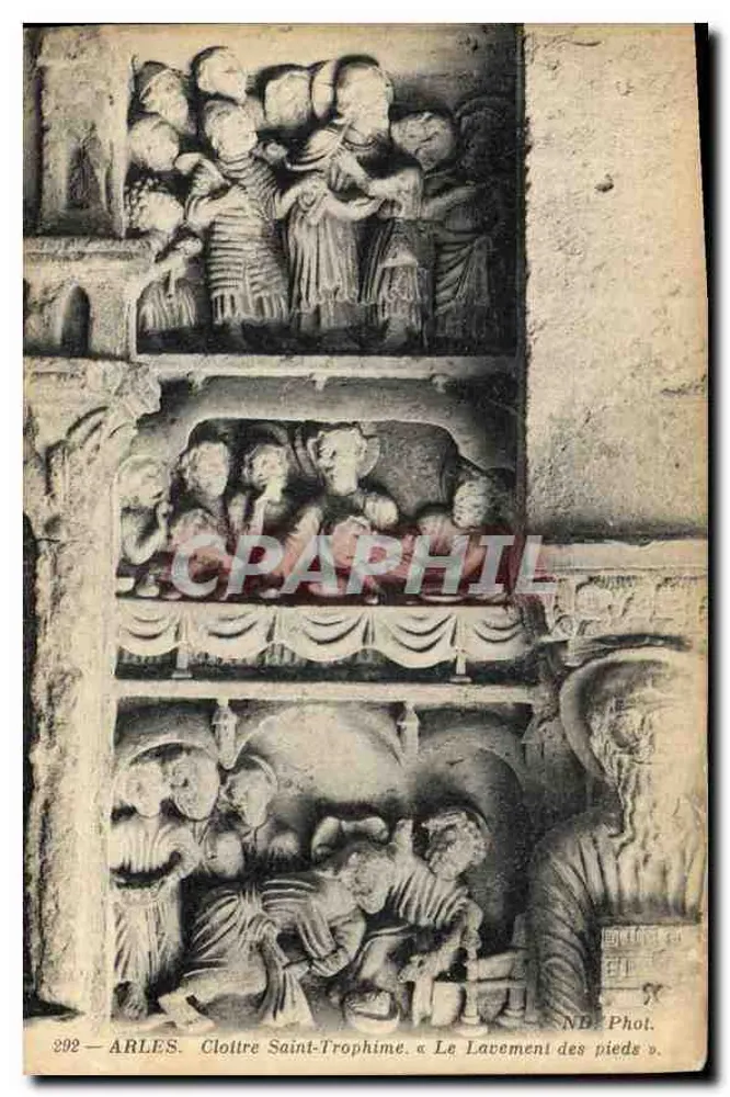 Arles. Claustro de São Trofimé — « O Lavatório dos Pés » — ND. Fot. n° 292 - Frente