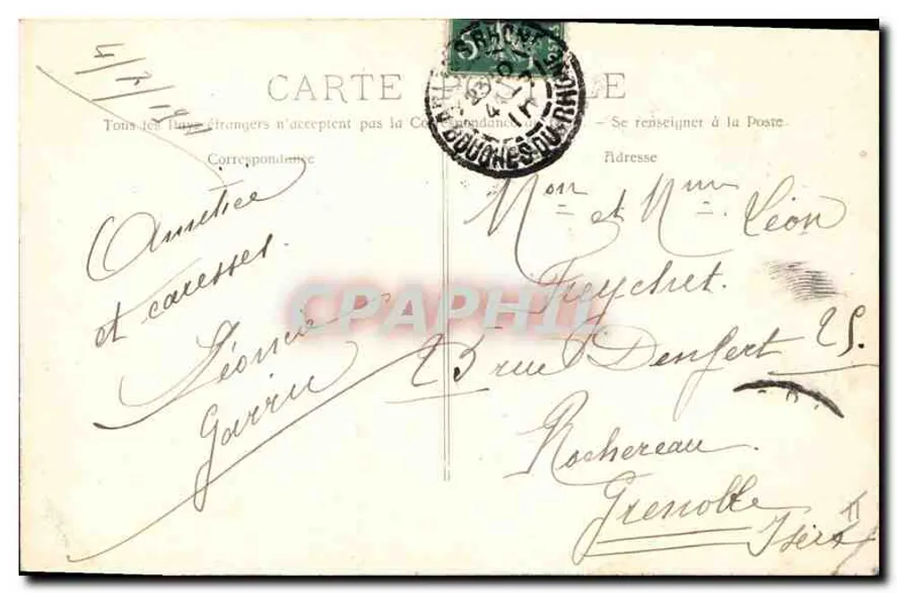 Arles - La Porte des Colonnes Torses - Rue de la République — P. Ruat, Verlag, Marseille - Rückseite