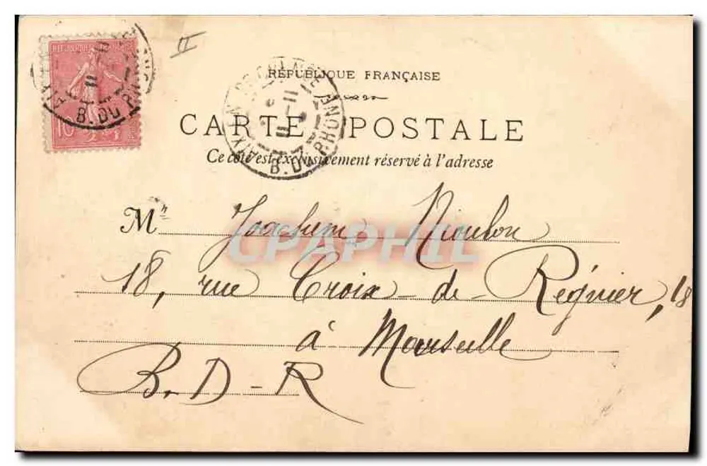 Arles - 1838 - O Teatro Romano — editor Vacour, Marselha - Verso