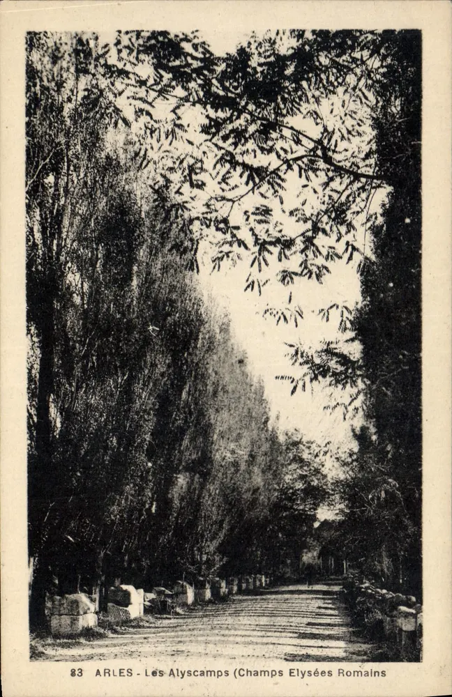 Arles - Les Alyscamps (Champs Elysées Romains) — wydawca J. Gorge, nr 83 - Awers