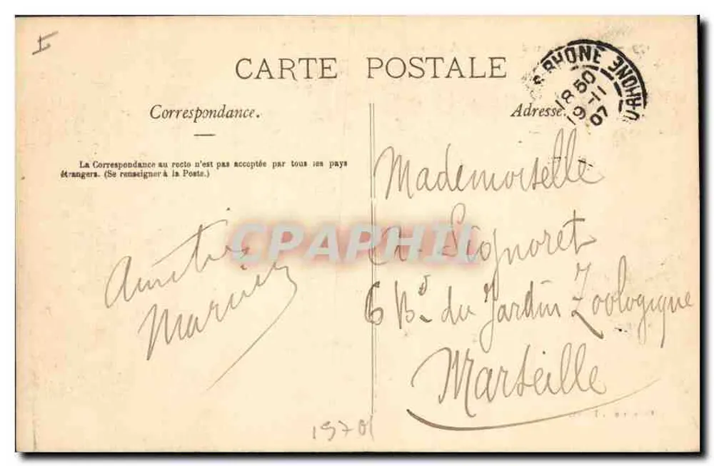 Porta de Entrada dos Aliscamps — Aliscamps, França — Coleção A. Poirey - Verso