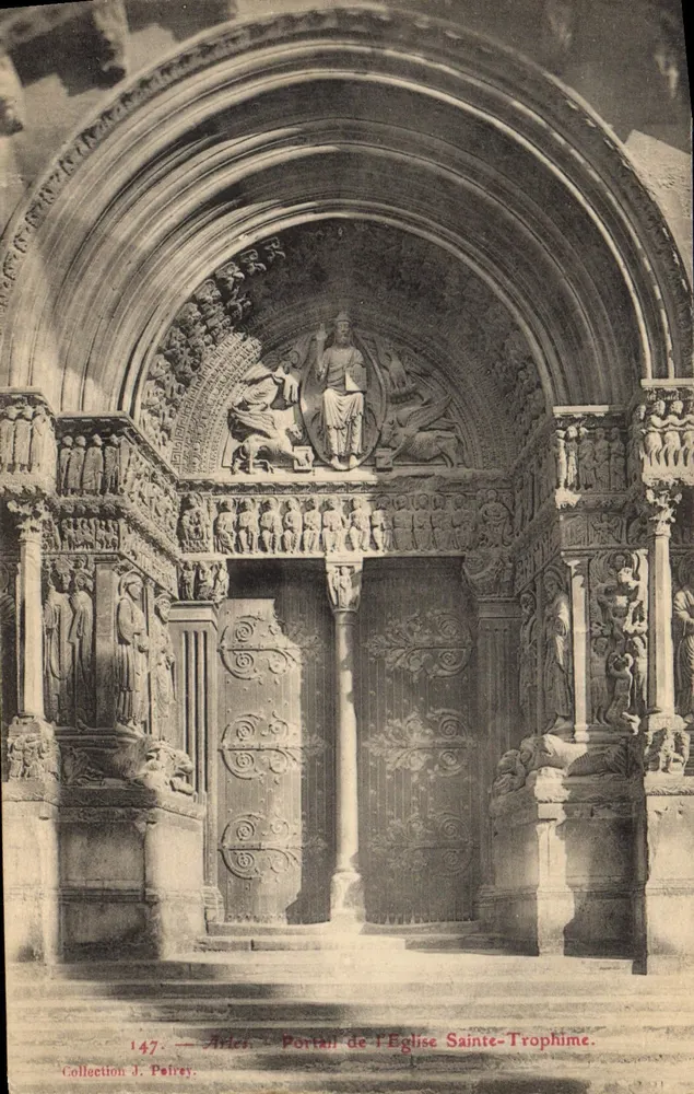 Arles - Portal der Kirche Saint-Trophime — Sammlung J. Poirey, Nr. 147 - Vorderseite