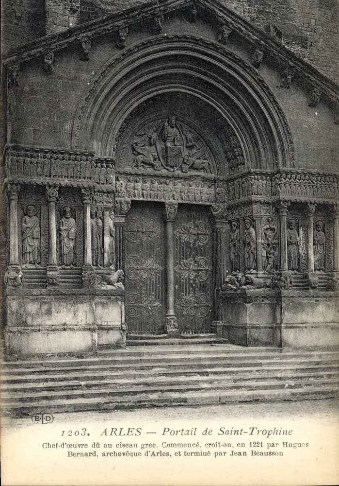 Arles — Portal de São Trofimé — B.D. n°1203 - Frente