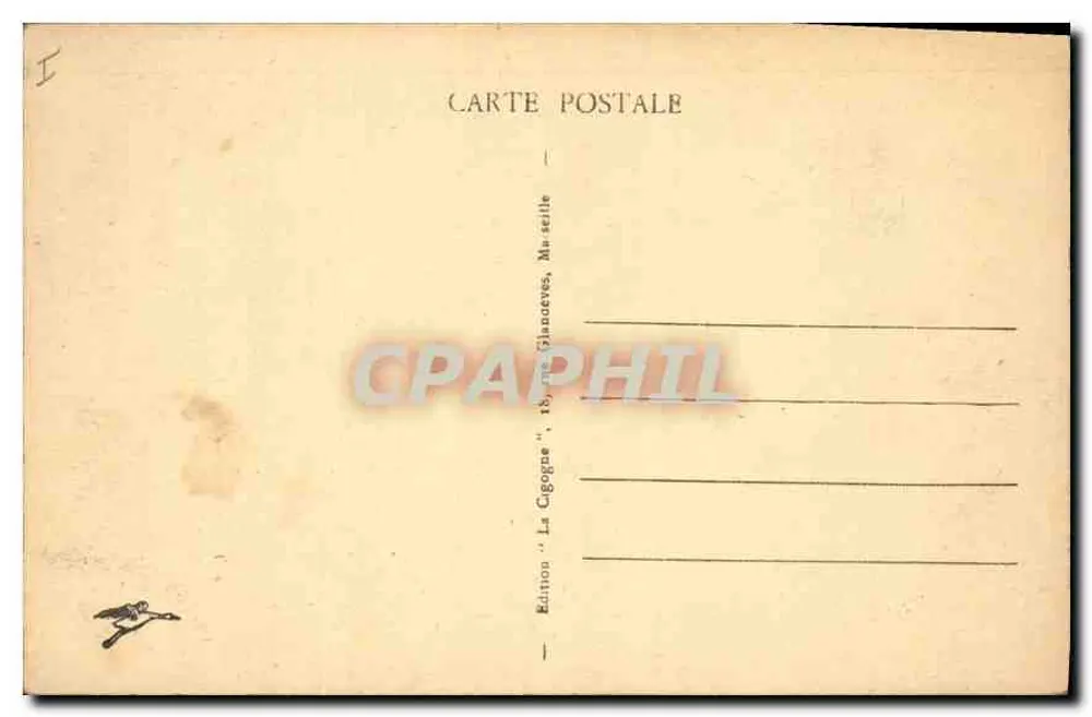 Les Aliscamps - Capela de Accurse — Arles, edição 'La Cigogne', n° 1347 - Verso