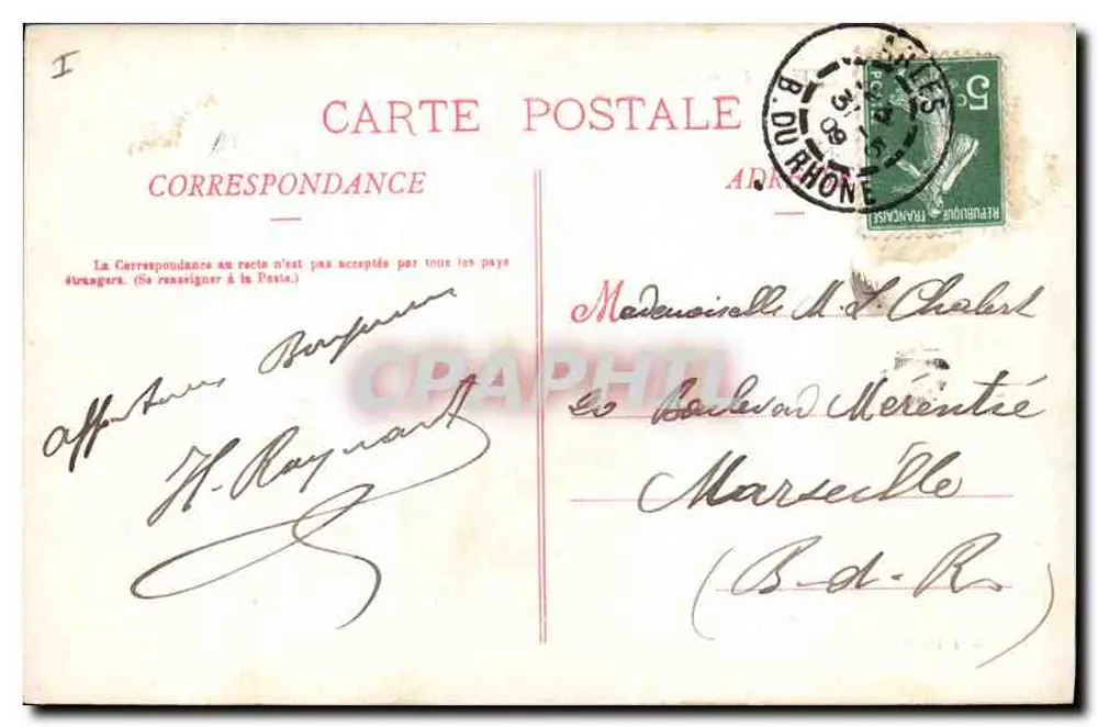 Arles — Het Romeinse Theater — Collectie Gourdon, n° 139 - Achterkant