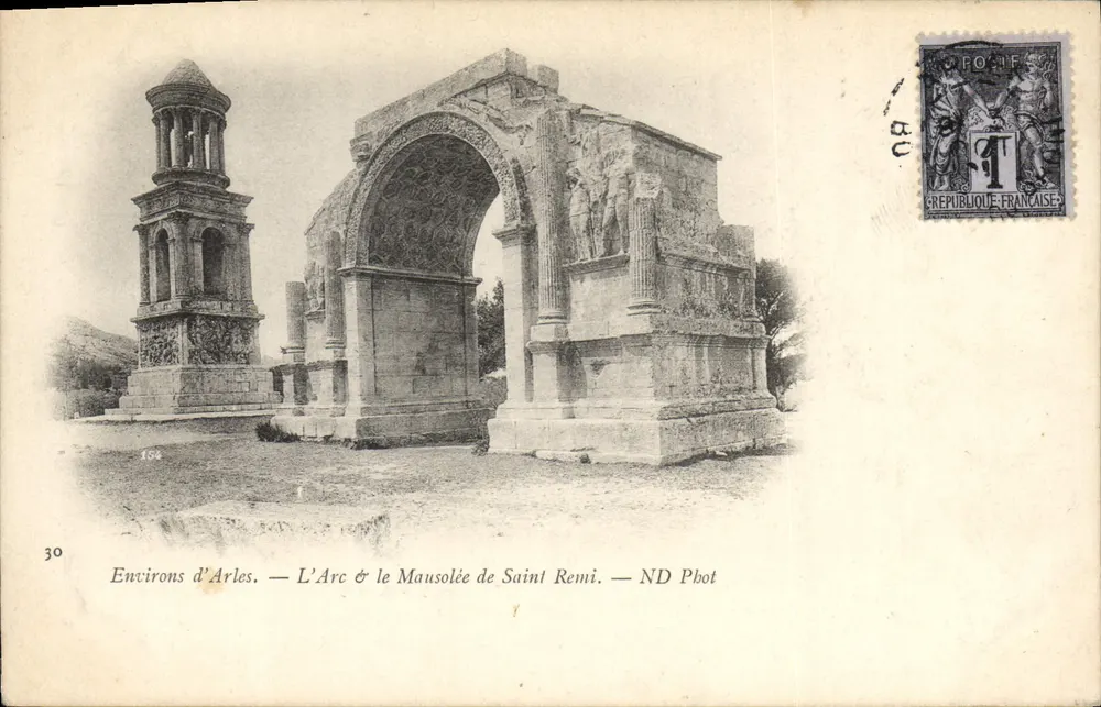 Arredores de Arles — O Arco & o Mausoléu de São Remi — ND Pbot - Frente