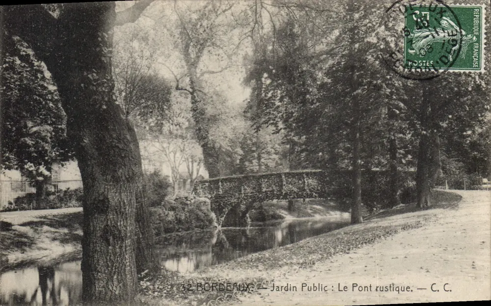 Bordeaux — Jardim Público : O Ponte Rustique — C. C. - Frente