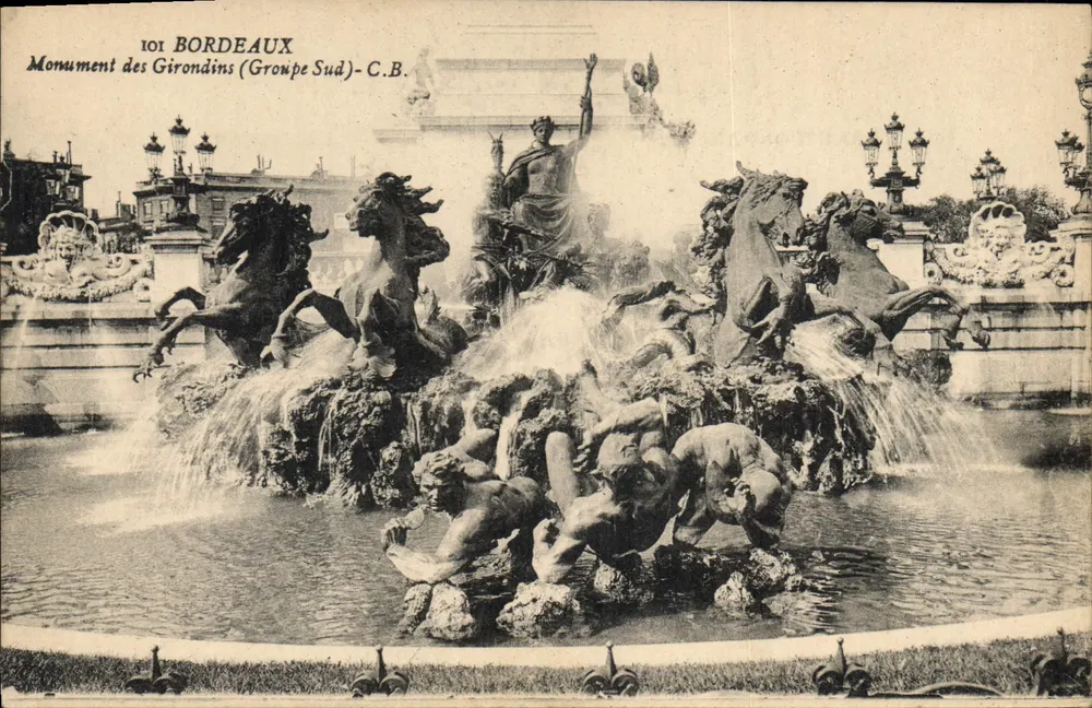 Bordeaux — Denkmal der Girondinen (Südgruppe) — C.B. - Vorderseite