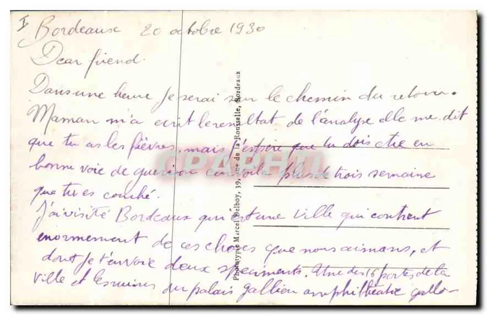 Bordeaux — Grosse Cloche — M. D. - Rewers