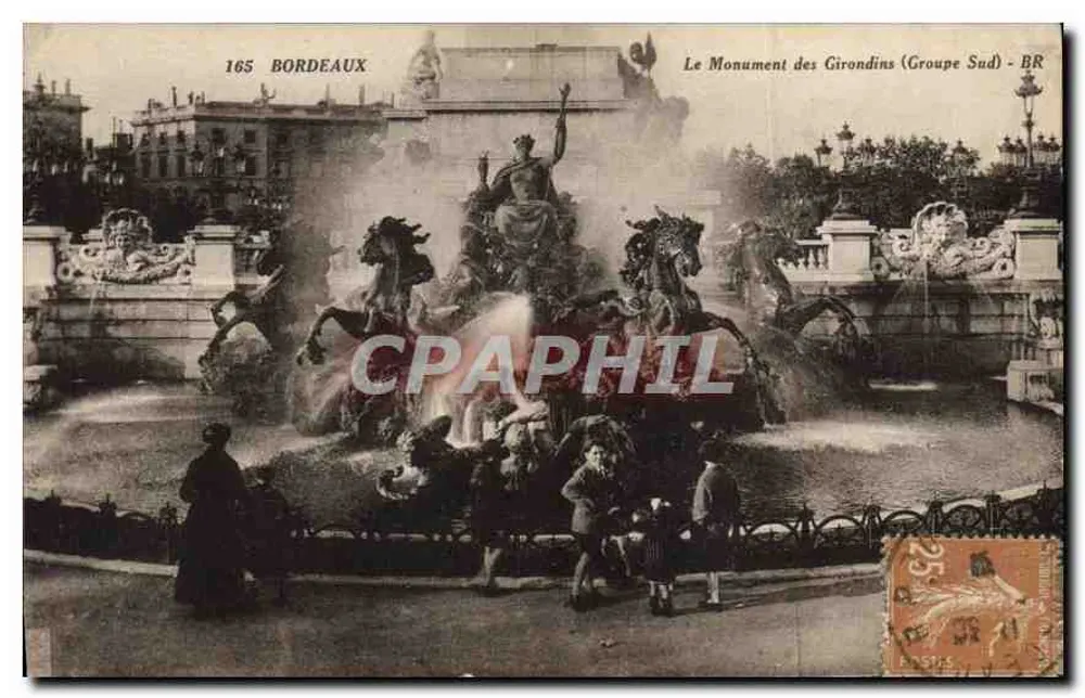 Der Monument der Girondins (Südgruppe) — Bordeaux — Verlag Bloe Frères, Nr. 165 - Vorderseite