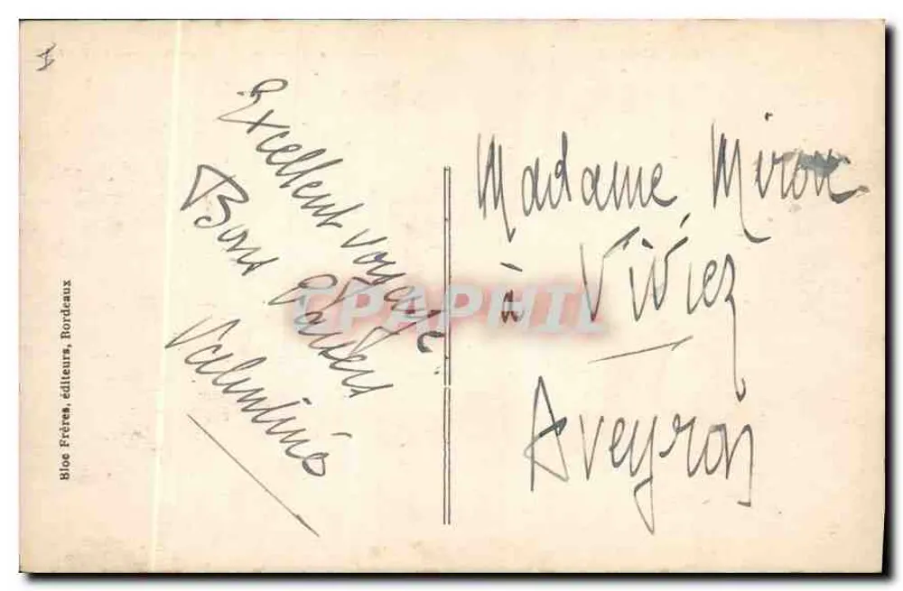 Der Monument der Girondins (Südgruppe) — Bordeaux — Verlag Bloe Frères, Nr. 165 - Rückseite