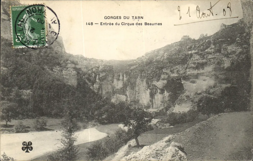 Gorges do Tarn — Entrada do Circo das Beaumes — MT Castes - Frente