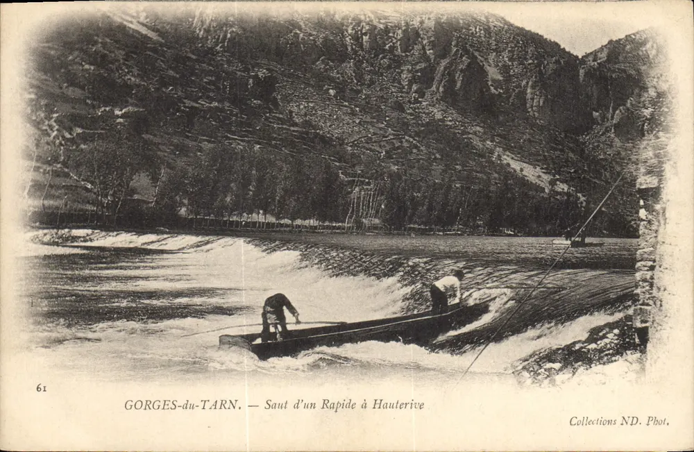 Gorges-du-Tarn — Salto di un rapido ad Hauterive — Collections ND. Phot. - Recto