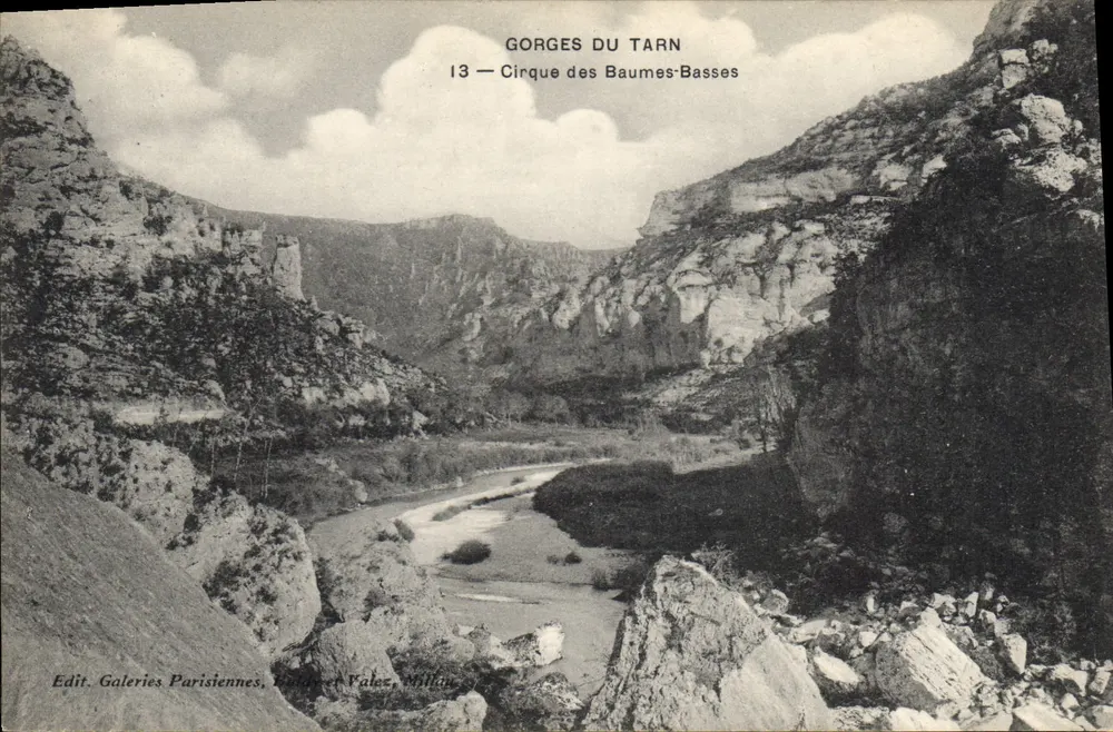 Gorges do Tarn — Cirque das Baumes-Basses — Edit. Galeries Parisiennes, Vallery-Palez, Molliac - Frente