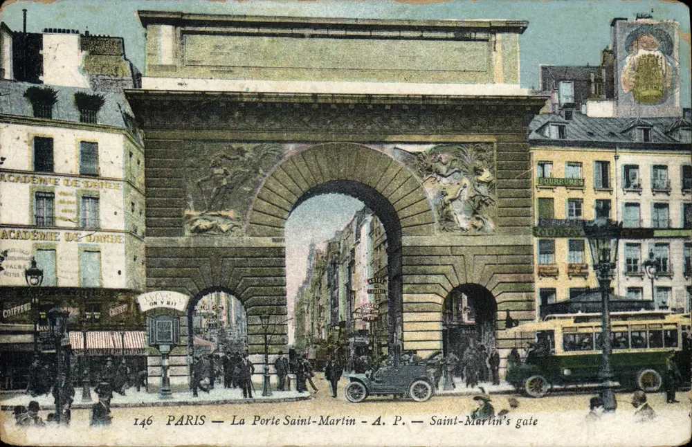 Paris — La Porte Saint-Martin — A. P. — Saint-Martin's gate - Recto