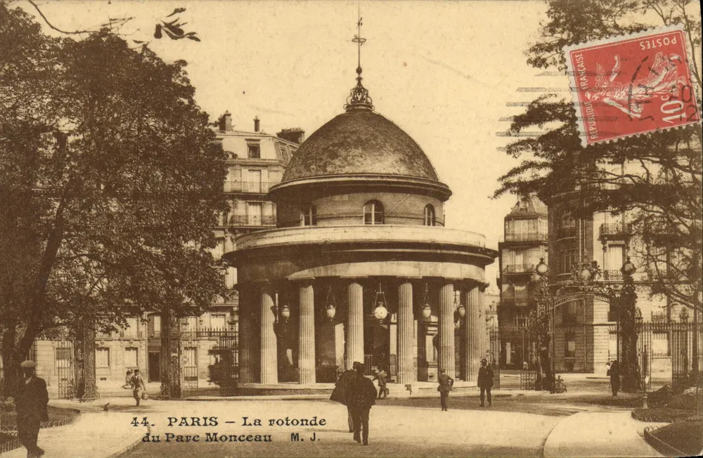 PARIS — A rotonda do Parc Monceau — M. J. - Frente
