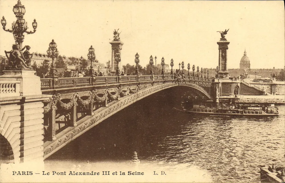 Paris — Der Pont Alexandre III und die Seine — L. D. - Vorderseite