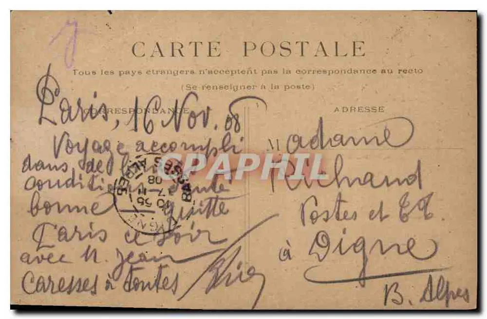 Paris — Igreja de Nossa Senhora — Editor não identificado, número de série não visível - Verso