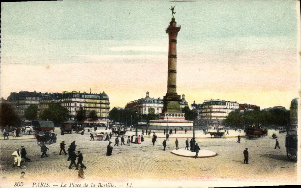 Paris — A Praça da Bastilha — LL, n° 805 - Frente