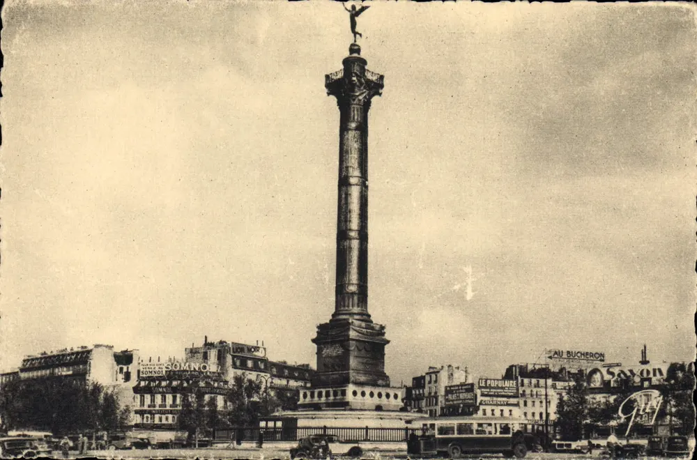 Place de la Bastille — Säule von Juli — Éditions d'Art GUY - Vorderseite