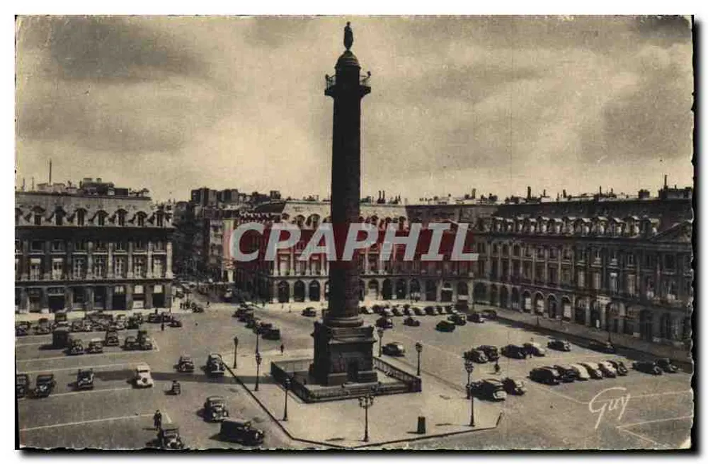 Place Vendôme — Säule der Grande Armée — Éditions d'Art GUY - Vorderseite