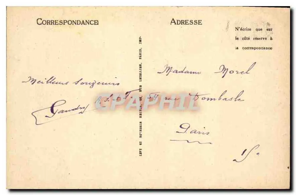Ansicht der Kathedralentürme — Sonderausgabe Chauvillon, Reims - Rückseite