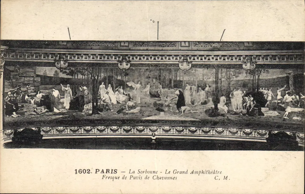 Paris — Die Sorbonne — Der Große Amphitheater — Fresko von Puvis de Chavannes — C. M. — n° 1602 - Vorderseite