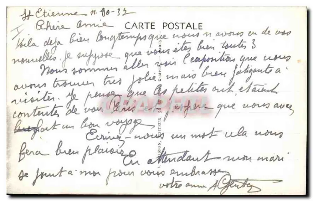 Paris-Montmartre — Panorama der Basilika und ihrer Umgebung — J.H. n°308 - Rückseite