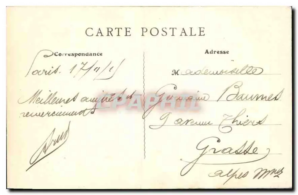 Paryż - Fontanna Świętego Michała — B.F., Paryż, n°6 - Rewers