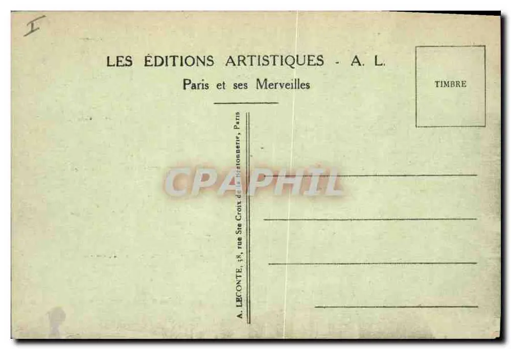 Parigi - Panorama dei Otto Ponti - A. L. - Verso