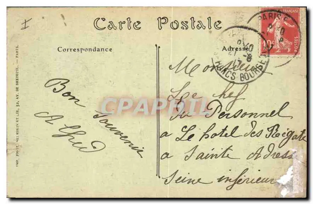 Paris — Der Pont de la Concorde und das Chamber of Deputies — JND ROE, n°89 - Rückseite