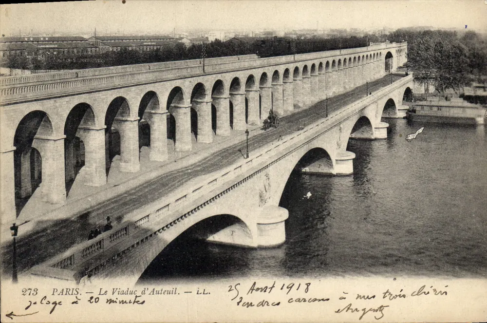 Paris — O Viaduto de Auteuil — LL. n° 273 - Frente