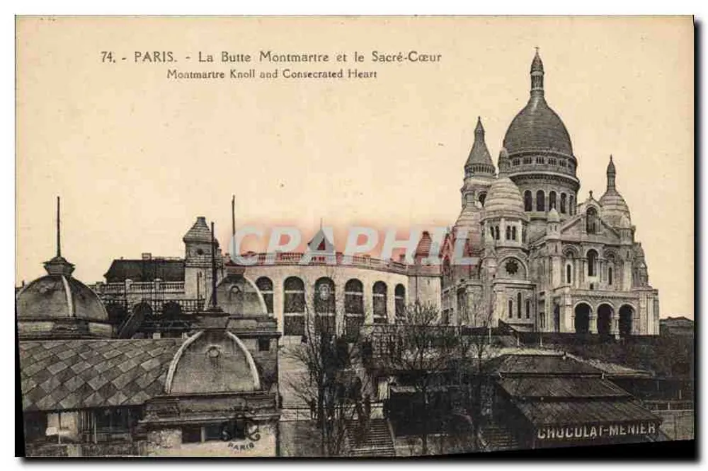 Paris - La Butte Montmartre et le Sacré-Cœur — Chocolat-Menier, n°74 - Vorderseite