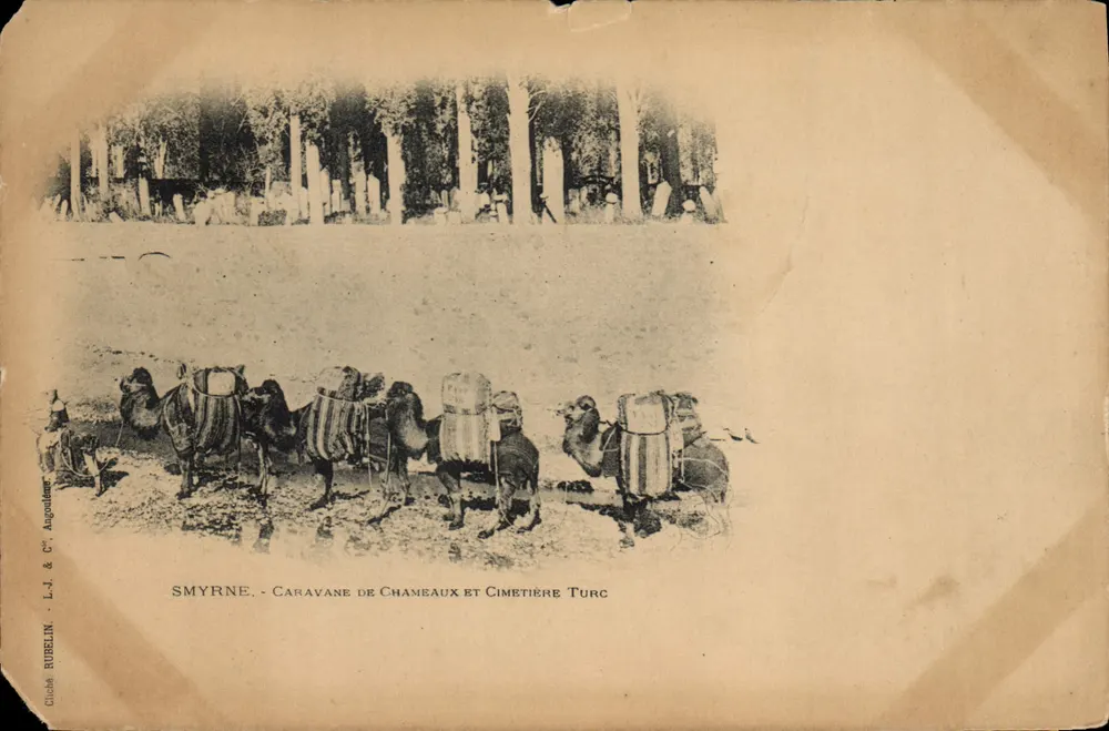 SMYRNE - Karawanen von Kamelen und türkischer Friedhof — L.J. & C° Angoulême - Vorderseite