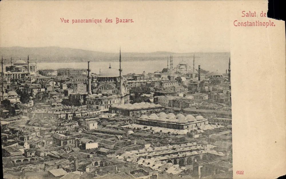 Panoramablick auf die Bazare — Konstantinopel — unbekannter Verlag, Nr. 622 - Vorderseite