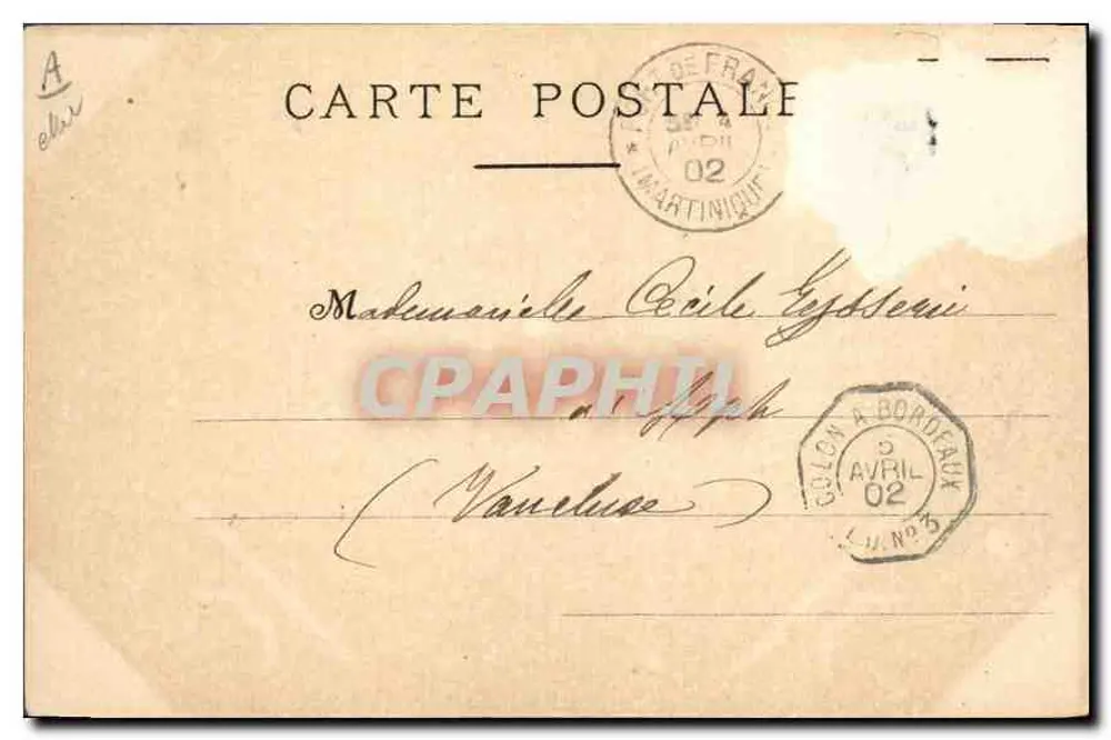 Fort-de-France Martinique — La Cascade de Gueydon — Th. Calestin, St-Pierre Martinique - Rückseite
