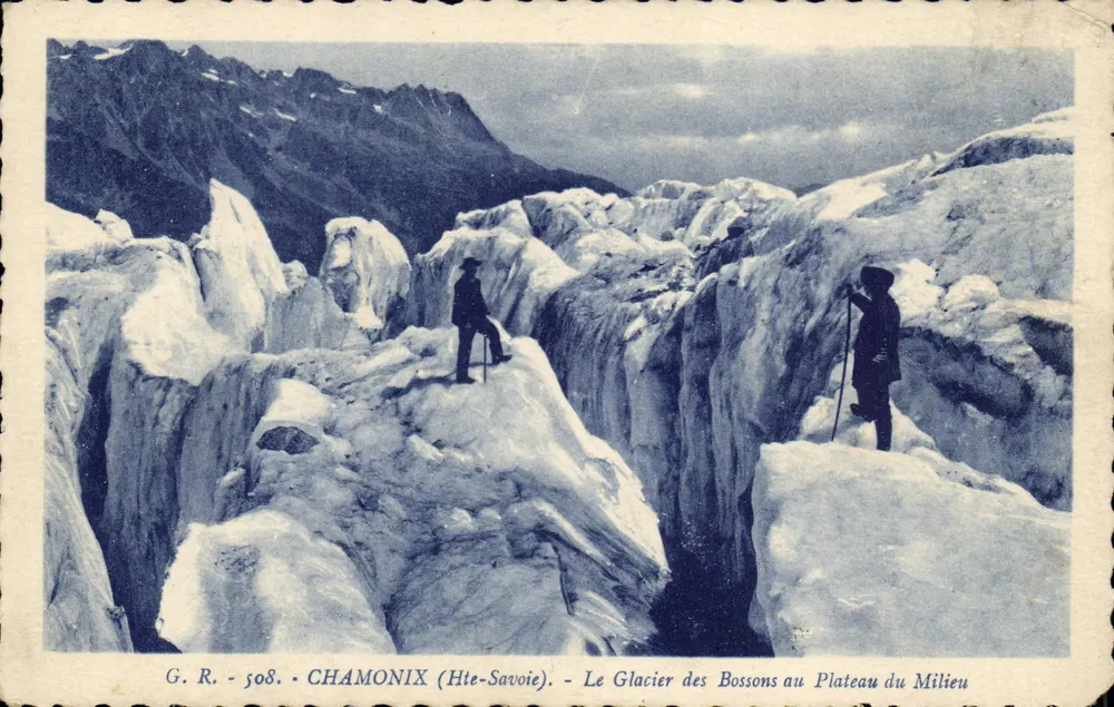Chamonix (Haute-Savoie) — Der Glacier des Bossons auf dem Plateau du Milieu — G.R. - 508 - Vorderseite