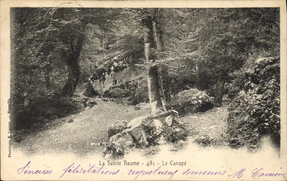 La Sainte Baume - Le Canapé — Fototipia E. Laseux, Marselha — n° 481 - Frente