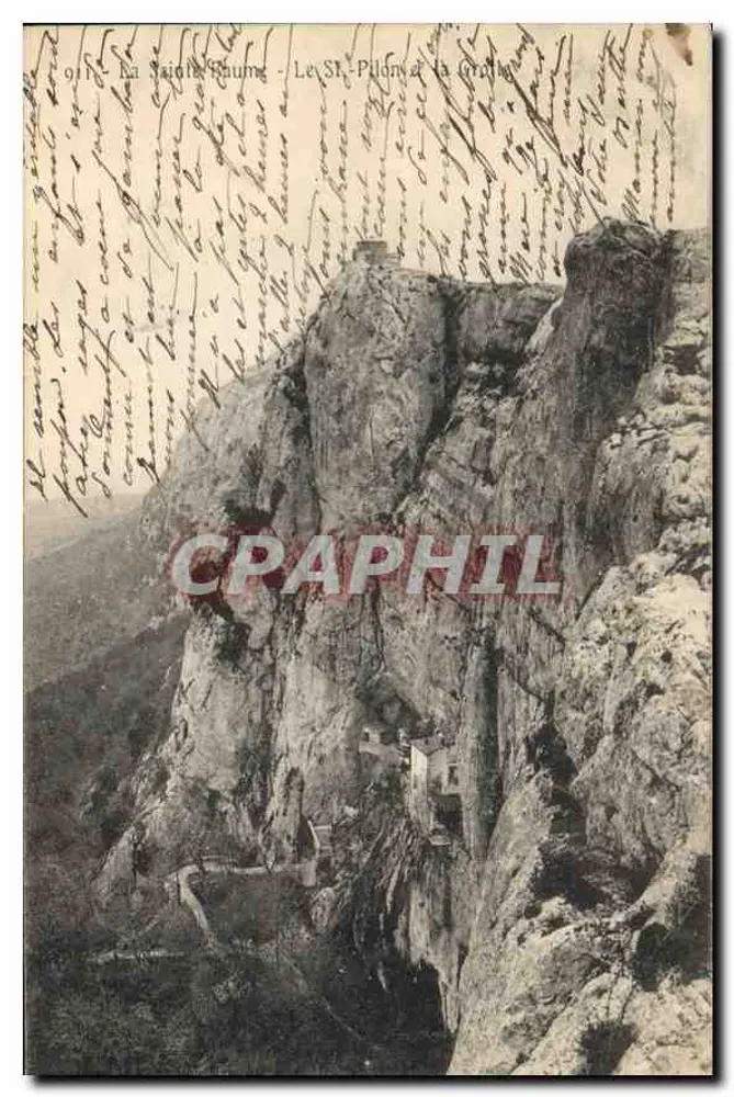 A Santa Bauma - O Castelo de São Pilon e a Gruta — Bilhete postal antigo n°9116 - Frente