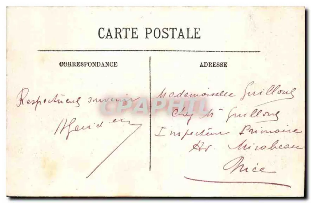 La Bourboule — Ansicht vom Mont Sans-Souci — LL. Ausgabe für die Thermalbibliothek - Rückseite