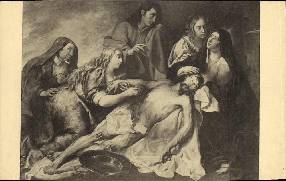 Jesus Cristo morto — cena religiosa — Photo C. Joosen, Malines - Frente