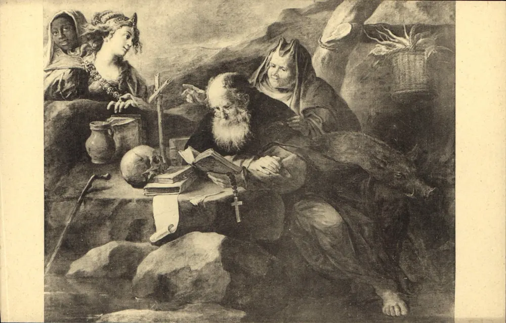Versuchungen des heiligen Antonius — Mechelen-Begijnhof — Foto C. Joosen, Malines - Vorderseite
