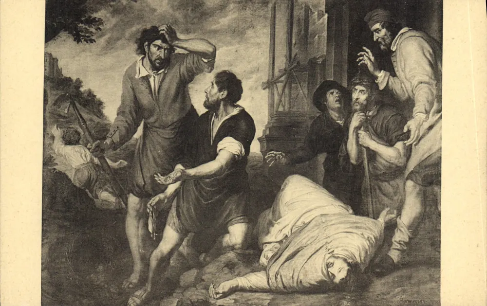 Morte de Santo Rombaut — Mechelen-Begijnhof — Th. Boeyermans - Frente