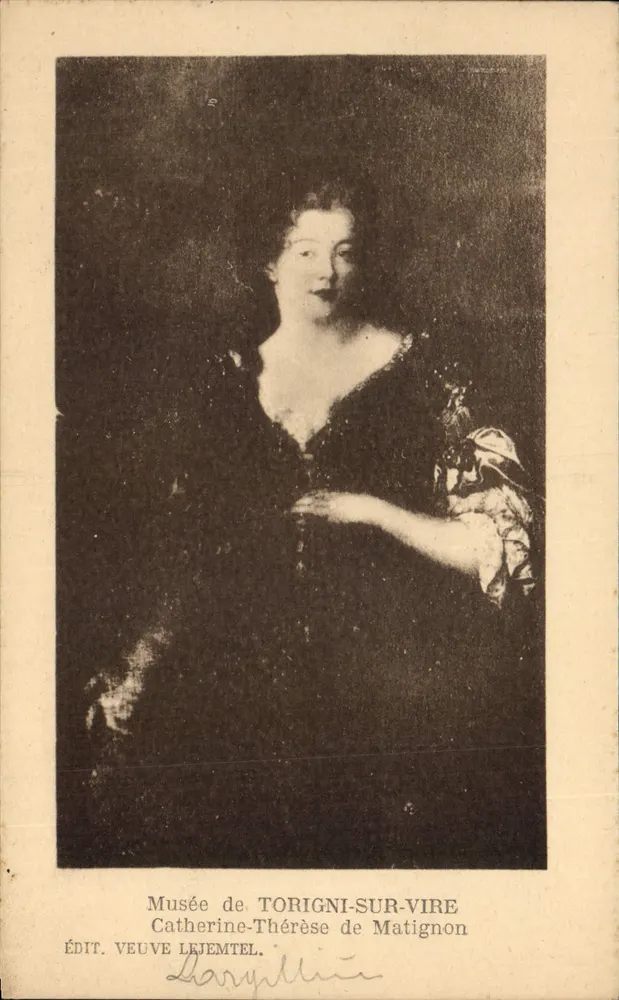 Portret van Catherine-Thérèse de Matignon — Museum Torigni-sur-Vire — Uitgave Veuve Lejemetel - Voorkant